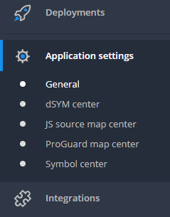 Applciation settings