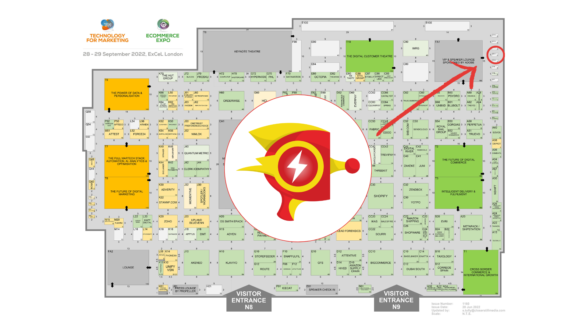 Raygun&rsquo;s location at the 2022 London eCommerce Expo