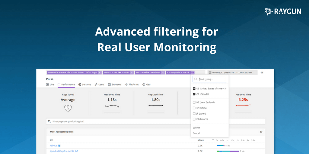 Slice and dice your data with advanced Real User Monitoring filters featured image.