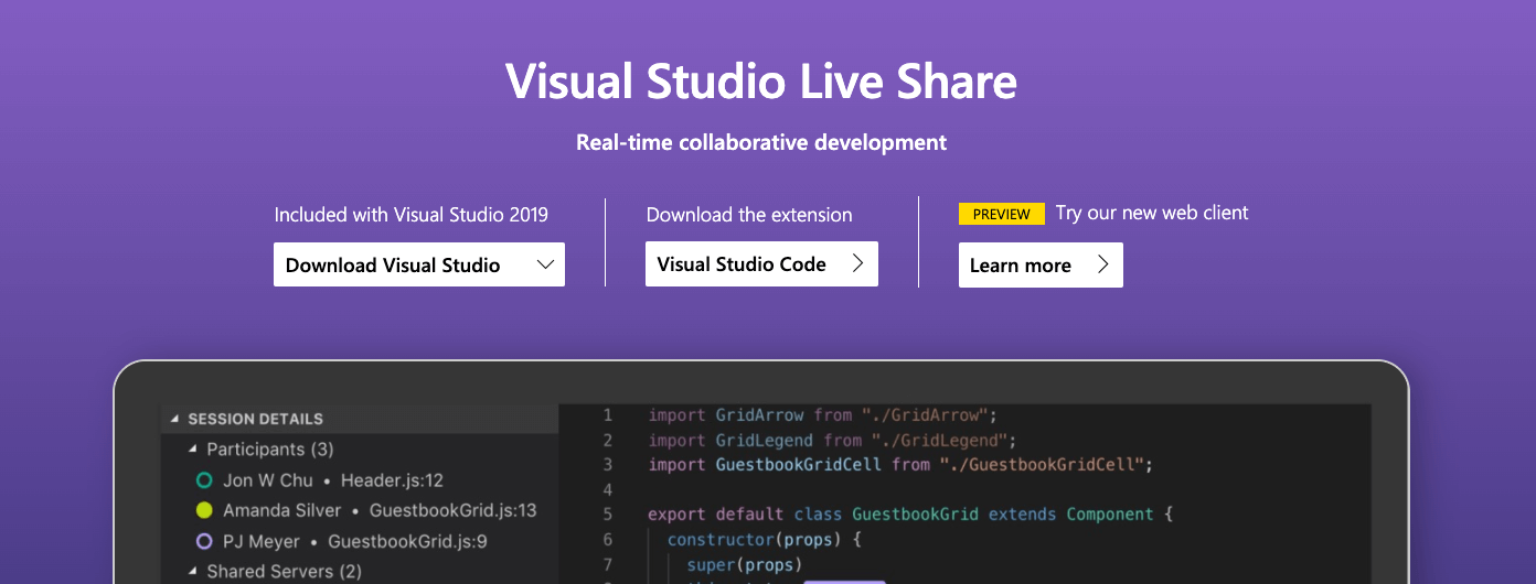 remote pair programming tool: Visual Studio Live